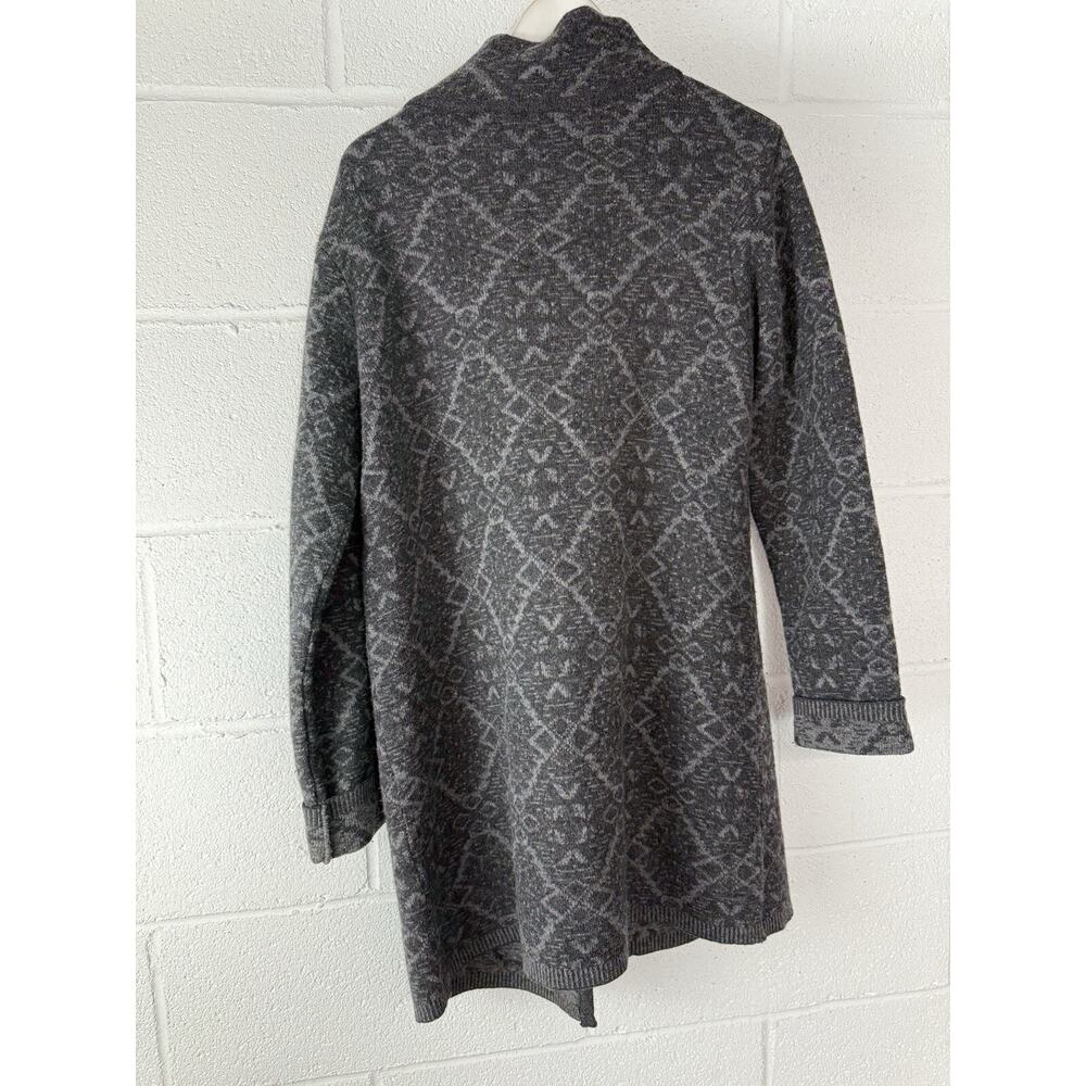 Chiaramente Sweater Women Cardigan Large Open Jacket Pullover Italy Wool A7 - Picture 5 of 10